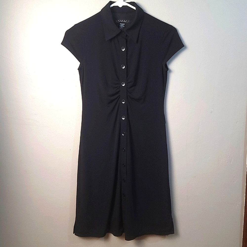 Laundry by SS EUC Classic Black Timeless Button-Up Knee-Length Dress - SIZE 0